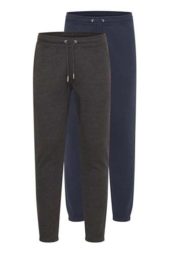 !Solid SDColineo Herren 2Pack Sweatpants Hose Jogginghose mit Eingrifftaschen Kordelzug Regular fit, Größe:M, Farbe:DGM/Navy (204037) von !Solid