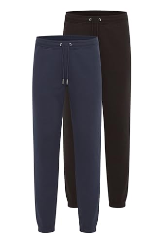 !Solid SDColineo Herren 2Pack Sweatpants Hose Jogginghose mit Eingrifftaschen Kordelzug Regular fit, Größe:M, Farbe:Navy/Black (204036) von !Solid
