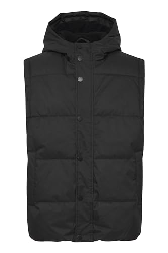 !Solid SDCollin Herren Weste Steppweste Outdoor Weste mit Kapuze und Steppungen Robuste Polyester-Qualität Regular Fit, Größe:XXL, Farbe:True Black Melange (1940081) von !Solid