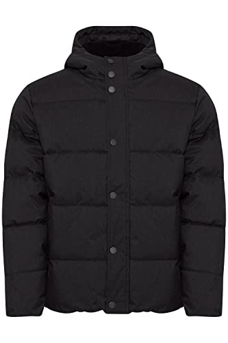 !Solid SDCollin Herren Winterjacke Herrenjacke jacke Outdoorjacke mit Kapuze und Steppungen Robuste Polyester-Qualität Regular Fit, Größe:L, Farbe:True Black Melange (1940081) von !Solid