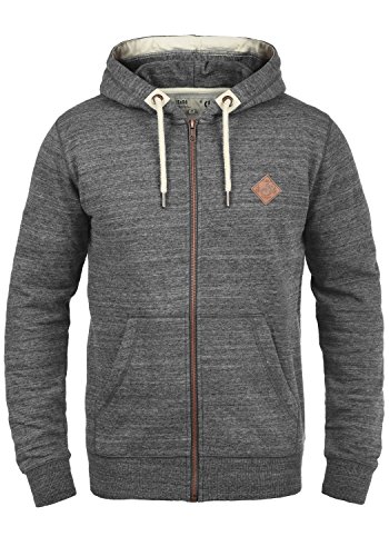 !Solid SDCraig Herren Sweatjacke Kapuzenjacke Hoodie mit Kapuze Kordelzug Reißverschluss Kängurutasche Baumwollmischung Regular fit, Größe:3XL, Farbe:Grey Melange (8236) von !Solid