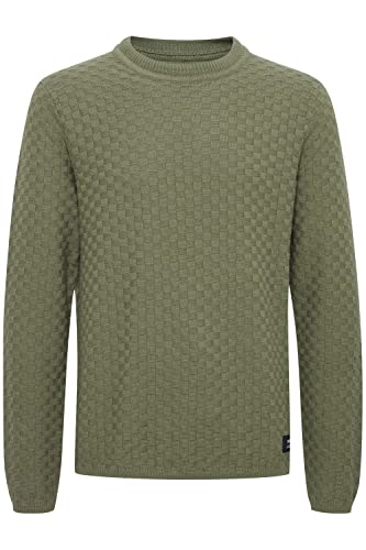 !Solid SDElijah Herren Strickpullover Grobstrick Pullover mit Rundhalsausschnitt und Struktur Strick, Größe:3XL, Farbe:Deep Lichen Green (180312) von !Solid