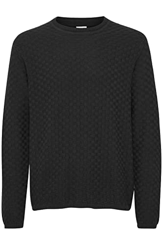 !Solid SDElijah Herren Strickpullover Grobstrick Pullover mit Rundhalsausschnitt und Struktur Strick, Größe:S, Farbe:True Black (194008) von !Solid