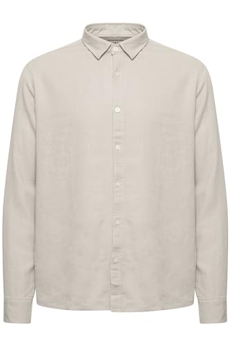 !Solid SDEnea Allan Overshirt Herren Freizeithemd Hemd Übberhemd Hemdjacke Unifarben Hochwertige Leinen-Viskose-Qualität, Größe:3XL, Farbe:Oatmeal (130401) von !Solid