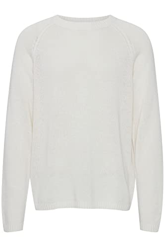 !Solid SDFabio Herren Strickpullover aus Leinenmix Feinstrick Pullover Pulli mit Rundhalsausschnitt Leichter Sommer-Strick, Größe:L, Farbe:Off White (114201) von !Solid