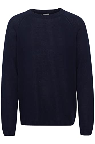 !Solid SDFabio Herren Strickpullover aus Leinenmix Feinstrick Pullover Pulli mit Rundhalsausschnitt Leichter Sommer-Strick, Größe:L, Farbe:Insignia Blue (194010) von !Solid