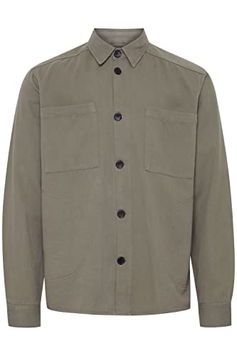 !Solid SDFidel Overshirt Herren Freizeithemd Hemd Überhemd Hemdjacke Unifarben Brusttaschen Hochwertige Baumwoll-Qualität, Größe:XL, Farbe:Dusty Olive (180515) von !Solid