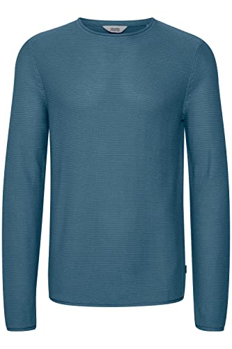 !Solid SDJarah Herren Strickpullover Feinstrick Pullover Pulli mit Rundhalsausschnitt und Struktur Strick, Größe:M, Farbe:Provincial Blue Melange (1842201) von !Solid