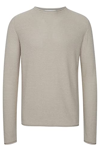 !Solid SDJarah Herren Strickpullover Feinstrick Pullover Pulli mit Rundhalsausschnitt und Struktur Strick, Größe:S, Farbe:Oatmeal Melange (1304011) von !Solid