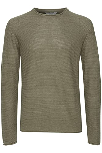 !Solid SDJarah Herren Strickpullover Feinstrick Pullover Pulli mit Rundhalsausschnitt und Struktur Strick, Größe:XL, Farbe:Vetiver Melange (1706131) von !Solid