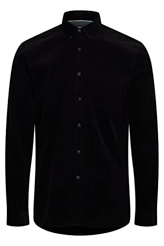 !Solid SDJuan LS Corduroy 21104208 Herren Freizeithemd Hemd Cordhemd mit Brusttasche Knopfleiste Hemdkragen hochwertige Baumwoll-Qualität, Größe:2XL, Farbe:Black (194007) von !Solid