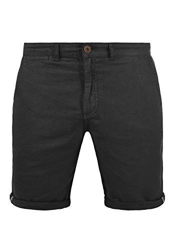 Solid SDLoras Herren Leinenshorts Kurze Leinenhose Bermuda mit Gürtelschlaufen Regular fit, Größe:3XL, Farbe:Black (799000) von Solid