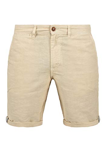 Solid SDLoras Herren Leinenshorts Kurze Leinenhose Bermuda mit Gürtelschlaufen Regular fit, Größe:3XL, Farbe:Bleached S (790180) von Solid