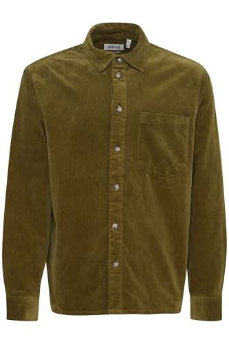 !Solid SDMEYER Herren Freizeithemd Hemd Langarmhemd Baumwollmischung Relaxed fit, Größe:L, Farbe:Olive Drab (180622) von !Solid