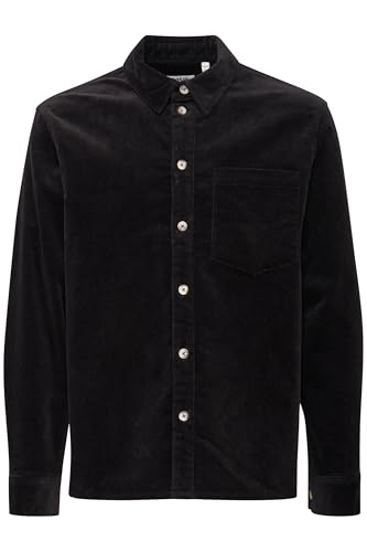 !Solid SDMEYER Herren Freizeithemd Hemd Langarmhemd Baumwollmischung Relaxed fit, Größe:L, Farbe:True Black (194008) von !Solid