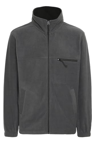 !Solid SDMatz Herren Zip-Jacke Fleecejacke Übergangsjacke Zipper mit Brusttasche Eingrifftaschen Reißverschluss Stehkragen Relaxed fit, Größe:3XL, Farbe:Forged Iron (193907) von !Solid