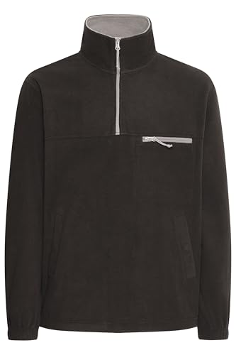 !Solid SDMatzo Herren Fleecepullover Pullover Sweater mit Troyerkragen Brusttasche Eingrifftaschen Relaxed fit, Größe:XL, Farbe:True Black (194008) von !Solid