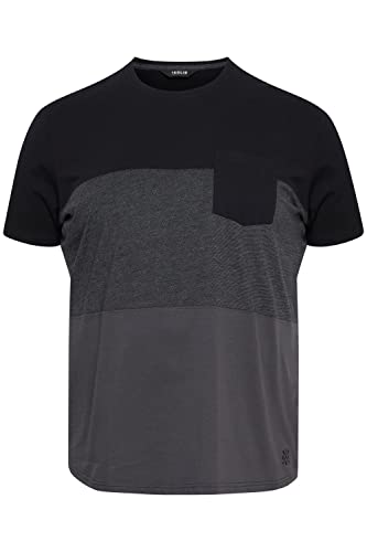 !Solid SDMingo BT Herren Big & Tall T-Shirt Kurzarm Shirt mit Streifen mit Rundhalsausschnitt, Größe:3XL, Farbe:Black (799000) von !Solid