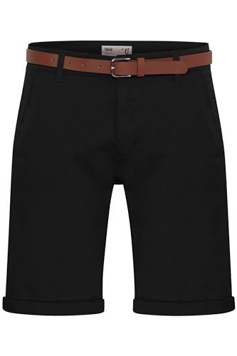!Solid SDMontijo Chino Shorts Bermuda Kurze Hose mit Gürtel Stretch Eingriffstaschen Baumwollmischung Regular fit, Größe:S, Farbe:Black (9000) von !Solid