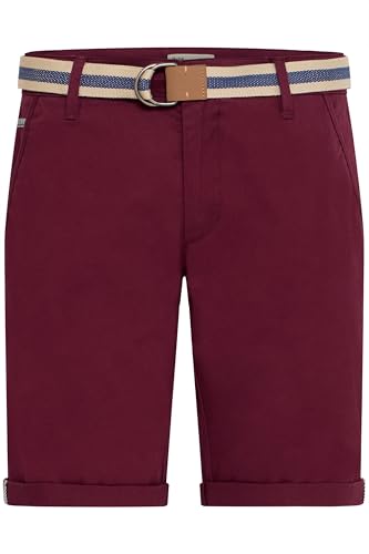 !Solid SDMonty Herren Chino Shorts Bermuda Kurze Hose mit Gürtel Stretch Eingrifftaschen Baumwollmischung Regular fit, Größe:XL, Farbe:Wine Red (0985) von !Solid