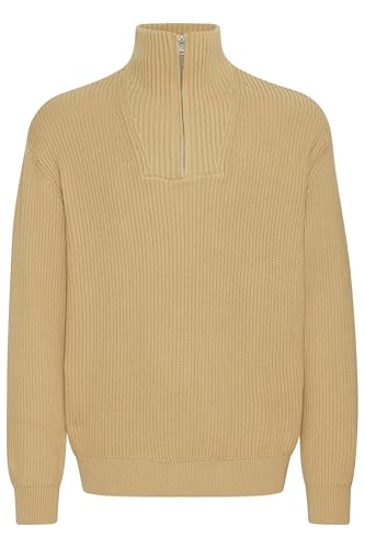 !Solid SDNalle Herren Strickpullover Troyer Grobstrick Pullover mit Troyerkragen Rippbündchen 100% Baumwolle Relaxed fit, Größe:M, Farbe:Starfish (161120) von !Solid