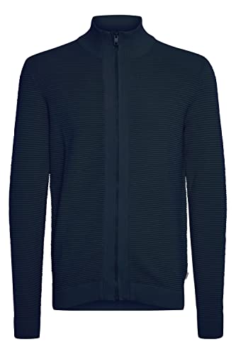 !Solid SDNicklas Herren Strickjacke Cardigan Feinstrick mit hochabschließendem Kragen aus 100% Baumwolle, Größe:L, Farbe:Insignia Blue (194010) von !Solid