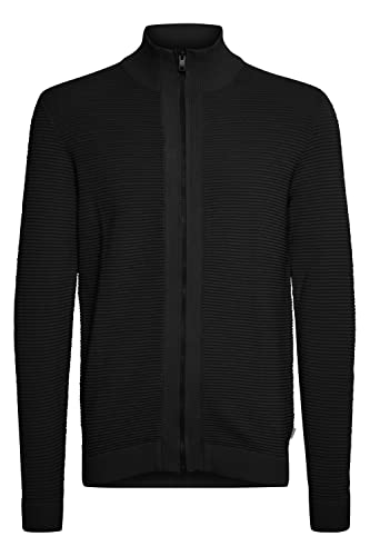 !Solid SDNicklas Herren Strickjacke Cardigan Feinstrick mit hochabschließendem Kragen aus 100% Baumwolle, Größe:XXL, Farbe:Black (194007) von !Solid