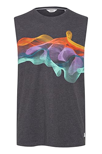 !Solid SDPedros Herren Tank Top mit Print und Rundhalsausschnitt Regular Fit, Größe:3XL, Farbe:Dark Grey Melange (1940071) von !Solid