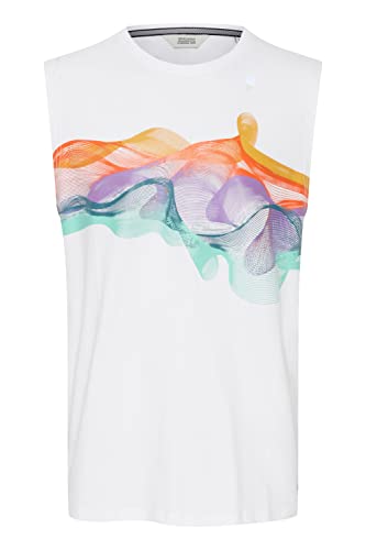 !Solid SDPedros Herren Tank Top mit Print und Rundhalsausschnitt Regular Fit, Größe:L, Farbe:White (110601) von !Solid