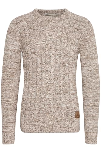 !Solid SDPhilemon Herren Pullover Strickpullover Grobstrick Pullover mit Zopfstrick Rundhalsausschnitt 100% Baumwolle Regular fit, Größe:XL, Farbe:Dune (5409) von !Solid