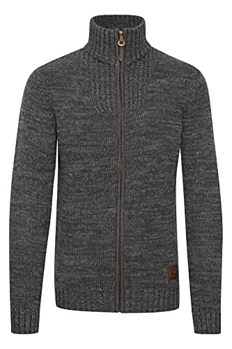 !Solid SDPomeroy Herren Strickjacke Cardigan Grobstrick Pullover mit Stehkragen Reißverschluss 100% Baumwolle Regular fit, Größe:S, Farbe:Dark Grey (2890) von !Solid