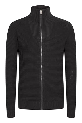!Solid SDRecone Herren Strickjacke Cardigan mit Stehkragen Reißverschluss Baumwollmischung Regular fit, Größe:3XL, Farbe:True Black (194008) von !Solid