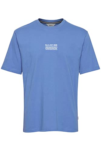 !Solid SDRui Herren T-Shirt Kurzarm Shirt mit Print mit elastischem Bund und Kordel Regular Fit aus 100% Baumwolle, Größe:M, Farbe:Granada Sky (164033) von !Solid