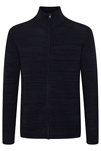 !Solid SDStruan Herren Strickjacke Cardigan Feinstrick mit Stehkragen und Reißverschluss Struktur Strick, Größe:2XL, Farbe:Navy Mela (7919911) von !Solid