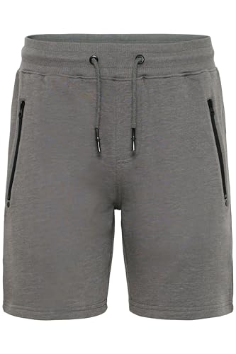 !Solid SDTaras Herren Sweatshorts Kurze Hose Jogginghose mit Kordelzug Reißverschlusstaschen Baumwollmischung Regular fit, Größe:L, Farbe:Grey Melange (8236) von !Solid