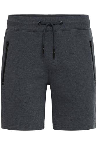 !Solid SDTaras Herren Sweatshorts Kurze Hose Jogginghose mit Kordelzug Reißverschlusstaschen Baumwollmischung Regular fit, Größe:M, Farbe:Dark Grey Melange (8288) von !Solid