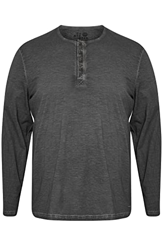 !Solid SDTimur BT Herren Big & Tall Longsleeve Langarmshirt Shirt mit Grandad Ausschnitt, Größe:3XL, Farbe:Black (799000) von !Solid