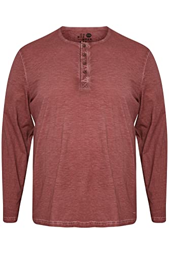 !Solid SDTimur BT Herren Big & Tall Longsleeve Langarmshirt Shirt mit Grandad Ausschnitt, Größe:4XL, Farbe:Wine RED (790985) von !Solid