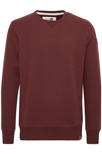 !Solid SDTrip O-Neck Herren Sweatshirt Pullover Sweater mit Rundhals-Ausschnitt Rippbündchen Baumwollmischung Regular fit, Farbe: Wine RED (790985), Größe:3XL von !Solid
