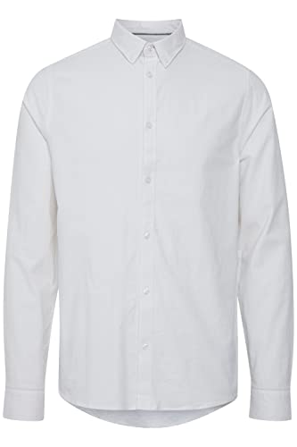 !Solid SDVal Shirt 21106618 Herren Freizeithemd Hemd Langarmhemd mit Hemdkragen Knopfleiste Baumwoll-Elasthan Mischung, Größe:L, Farbe:White (110601) von !Solid