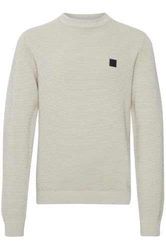 !Solid SDValencia Pullover Herren Strickpullover Feinstrick Pullover mit Rundhalsausschnitt und Struktur Strick, Größe:3XL, Farbe:Oatmeal (130401) von !Solid