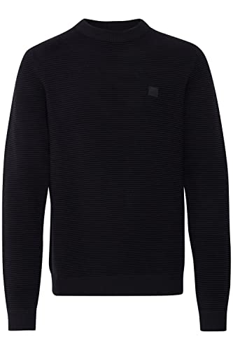 !Solid SDValencia Pullover Herren Strickpullover Feinstrick Pullover mit Rundhalsausschnitt und Struktur Strick, Größe:L, Farbe:Black (194007) von !Solid