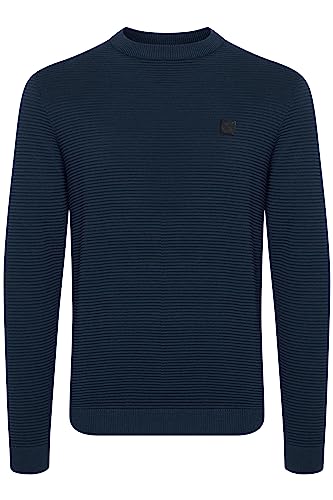 !Solid SDValencia Pullover Herren Strickpullover Feinstrick Pullover mit Rundhalsausschnitt und Struktur Strick, Größe:S, Farbe:Insignia Blue (194010) von !Solid