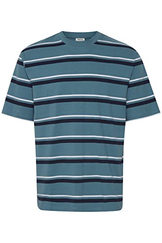 !Solid SDVicente Herren T-Shirt Kurzarm Shirt Basic Rundhals-Ausschnitt Casual Fit Streifen, Größe:XL, Farbe:Provincial Blue (184220) von !Solid