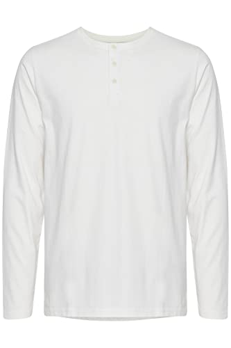 !Solid SDVinton LS Herren Longsleeve Langarmshirt Shirt Henley-Ausschnitt Rundhals hochwertige Baumwoll-Qualität, Größe:L, Farbe:Off White (114201) von !Solid