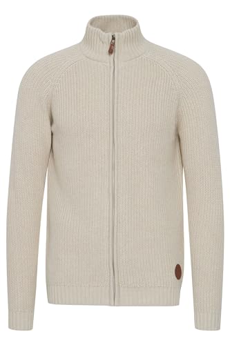 !Solid SDXenos Herren Strickjacke Cardigan Grobstrick Pullover mit Stehkragen 100% Baumwolle Regular fit, Größe:XL, Farbe:Oatmeal Melange (1304011) von !Solid