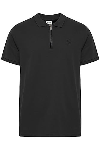 !Solid SDZakir Herren Poloshirt Polohemd Polokragen mit Reißverschluss kleine Brust-Stickerei Hochwertige Feste Baumwoll-Qualität, Größe:M, Farbe:True Black (194008) von !Solid