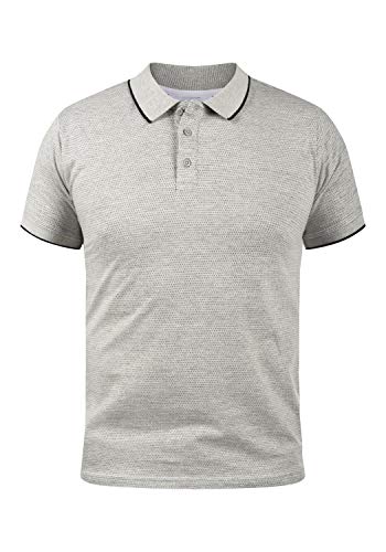 Solid Sava Herren Poloshirt Polohemd T-Shirt mit All-Over-Print, Größe:L, Farbe:Light Grey Melange (8242) von Solid