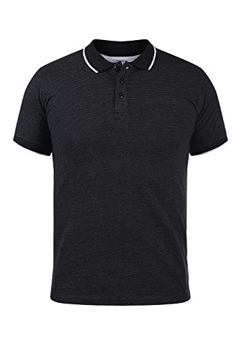 Solid Sava Herren Poloshirt Polohemd T-Shirt mit All-Over-Print, Größe:M, Farbe:Black (9000) von Solid