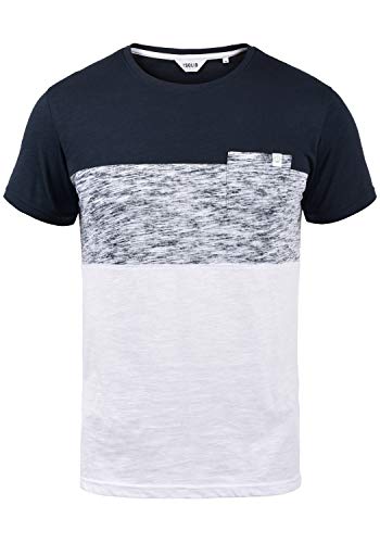 Solid Sinor Herren T-Shirt Kurzarm Shirt mit Streifen und Rundhalsausschnitt aus 100% Baumwolle, Größe:L, Farbe:Insignia Blue (1991) von Solid